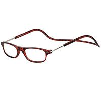 TBOC Reading Glasses Eyeglasses Eyewear - Brown Tortoiseshell Frame +3.50 Optical Power Magnetic Clip Adjustable Neck Hanging Presbyopia Eye Strain Vision Plain Lenses Men Women Prescription Foldable