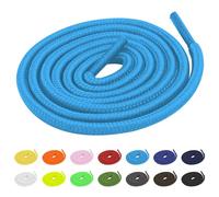 TBOC Round Ribbon Shoelaces [Light Blue] Round Shoelace [90cm] Shoes Sneakers Skating Sport | Compatible with Converse Nike Air Force Stan Smith Puma Timberland Kids Adult