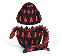 TBOLINE 3D Printed Dragon Eggs with Articulated Dragon Inside,Easter Dragons Egg,Easter Gifts Kids,Office Desk Decor,DND Gifts,Desk Toys for Kids Adult (Fire Dragon)