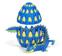 TBOLINE 3D Printed Dragon Eggs with Articulated Dragon Inside,Easter Dragons Egg,Easter Gifts Kids,Office Desk Decor,DND Gifts,Desk Toys for Kids Adult (Sea Dragon)