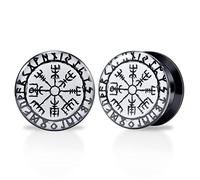 TBOSEN 1 Pair Acrylic and Epoxy Insect Skull Sheep Head Triangle Punk Element Screw Drilling Tunnel Plug Expander Piercing Fashion Gift 2g-1-3/16 Inch in 6mm-30mm