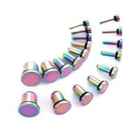TBOSEN 18 Pieces Surgical Stainless Steel Stretching Kit Plugs Expander Single Flat Top Body Piercing Jewellery Set 14G-00G