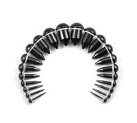 TBOSEN 22PCS Surgical Stainless Steel Stretching Kit Short Taper Expander O-Ring Round | Flat top Body Piercing Jewelry Set 14G-00G