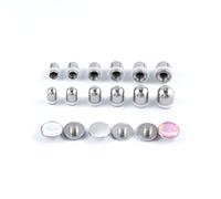 TBOSEN 3 Pairs Assemblable Top and Precise Size Ear Plugs Kit Stainless Steel O-Ring Stretcher Piercings Gauges DIY Set 14G-5/8 Inch, 1.6-10mm, Metal, sandstone