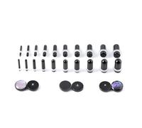 TBOSEN 3 Pairs Assemblable Top and Precise Size Ear Plugs Kit Stainless Steel O-Ring Stretcher Piercings Gauges DIY Set 14G-5/8 Inch, 13-16mm, Metal, sandstone