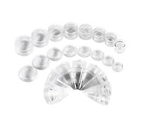 TBOSEN 35 Pcs Set Ear Stretching Kit Acrylic Tapers and Tunnels for Ears 2 In 1 Plugs Set Eyelet 7/16-13/16