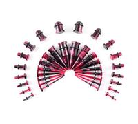TBOSEN 36PCS Acrylic Stretching Kit Plugs Expander Tapers Flat Top Body Piercing Set 14G-00G, Acrylic, sandstone