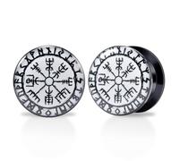 TBOSEN EN 1 Pair Acrylic and Epoxy Insect Skull Sheep Head Triangle Punk Element Screw Drilling Tunnel Plug Expander Piercing Fashion Gift 2g-1-3/16 Inch in 6 mm-30 mm, 0g(8mm)., Acrylic
