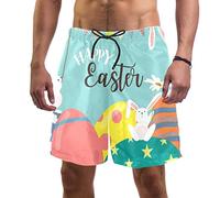 TBOUOBT Mens Quick Dry Swim Shorts Swim Trunks Mens Bathing Suits with Mesh Lining, Easter Bunny Egg