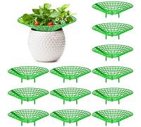TBoxBo 12 Pack Strawberry Plant Supports,Strawberry Supports Stand with 3 Sturdy Legs,Strawberry Growing Racks,Strawberry Frame Garden for Keeping Clean in Rainy Days, Green