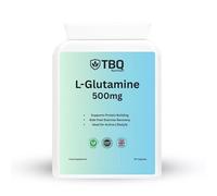 TBQ Nutrition L-Glutamine 500mg - 90 Vegan Capsules | High Strength Amino Acid for Muscle Recovery, Gut Health & Immune Support | Clean, UK-Made Supplement | No Fillers or Additives
