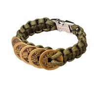 TBQA The Five Emperors Coin Bracelet - Symbol of Prosperity, Success, Health & Family Blessings | Alloy Replica Coins Inspired by Legendary Chinese Emperors, One Size, Stainless Steel, no gemstone