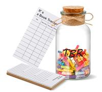 TBR Jar Book Lovers Gifts Set, to Be Read Jar with Book Tracker Bookmark, Bookish Gift for Bookworms Book Club and Aspiring Readers,Funny Reading Accessories to Choose Your Next Book