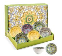TBRFP Ceramic Bowl Set of 6-10oz Colorful Dessert Bowls with Gift Box, 4.52 Inch Small Bowls for Ice Cream, Soup, Cereal, Rice & Snacks - Microwave & Dishwasher Safe
