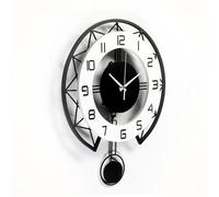 TBRFP Large Pendulum Modern Wall Clock, Decor Big Silent Non Ticking Battery Operated 17 Inch Wall Clock for Living Room Bedroom Office Indoor Home Decorative (17Inch)