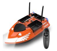 TBRICKFUNR Fishing Bait Boat, V802 High Efficiency RC Boats Speedboat with 4 Bait Hoppers, 3KG Large Capacity, 500M Remote, LED Fishing Lights