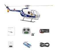 TBRICKFUNR FLYWING BO105 RC Helicopter Model with GPS Positioning, 2.4G 6CH 470-Class Remote Control Helicopter, 3D Stunt Fly with H1 Flight Controller, Gift -RTF