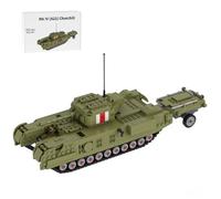 TBRICKFUNR Infantry Tank Building Blocks Kit, 903PCS Mk IV (A22) Churchill WW2 Military Historical Collection Tank Model, Gifts for Adult