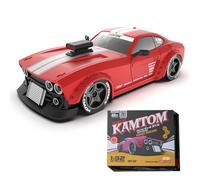 TBRICKFUNR RC Drift Car, 1/32 Remote Control Car for Adult, 30 km/h 2.4G 4WD High Speed RC Cars with LED Headlights, 100m Remote Control Distance