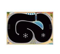 TBRICKFUNR RC Drift Car Track Mat, Portable Mini RC Race Car Track for 1/32, 1/43, 1/64 and 1/76 Models (900 * 630MM)