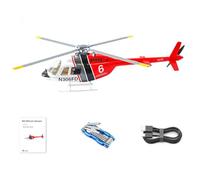 TBRICKFUNR RC Helicopter for Adults, FLYWING Bell-206-V3 470-Class 2.4G 6CH Military Helicopter RC Aircraft with GPS Positioning, Four Flight Modes(PNP/Left Handed Flight Control)