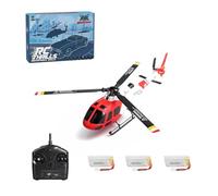 TBRICKFUNR RC Helicopter, WL AS350 2.4G 4CH 3-Blade Flybarless Realistic RC Aircraft Model with Barometric Altitude Hold, Optical Flow Positioning & One-Key TOL, Collectible Gift for Adults (RTF)
