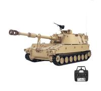 TBRICKFUNR RC Tank, 1/16 2.4G RC M109A2 Tank Simulation Military Vehicle Model with Dynamic Recoil and Smoke Effects, Perfect for Enthusiasts (Metal Upgrade Version)