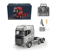 TBRICKFUNR RC Tractor Truck, 1:18 Scale 2.4G 6x4 770S Heavy Duty RC Semi Trailer with Rear Wheel Drive with Led Lights, Indoor and Outdoor Play, Collectible Model & Gift for Adult