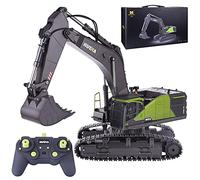 TBRICKFUNR Remote Control Excavator for 1593, 1:14 22CH 2.4G RC Excavator All Terrains Metal Engineering Construction Vehicle with LED Lights and 360° Rotating Cockpit, Gift For Him