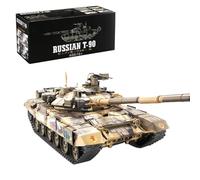TBRICKFUNR Remote Control Tank, 1:16 Russian T-90 Main Battle Tank, 2.4G RC Military Vehicle Model Set with Infrared Battle and 25 Mins Remote Control Time, (Upgraded Version)