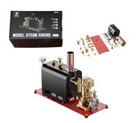 TBRICKFUNR RW-BL1K Mini Reversible Steam Engine Model Kit with Boiler, Single Cylinder Reciprocating Live Steam Engine for Model Boats, Collector's Display & Gifts for Industrial Hobbyists
