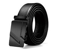 TBSCWYF Men’s Leather Belt, Mens Belt Automatic Buckle Leather Ratchet Belt Adjustable Casual Dress Belt 3.5cm * 120cm (Gift Box Include) Jeans Suits Work Gift