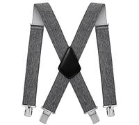 TBSCWYF Men's Braces with Very Strong 4 Clips 50 MM Wide Heavy Duty Suspenders Adjustable and Elastic X Form One Size Fits All Men and Women for Business Wedding Casual