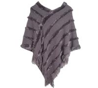 TBSCWYF Women's Open Front Poncho Loose Fitting Fringed Cape Shawl for Autumn Winter Women Multiway Ponchos Viscose Knitted Poncho Shawl Cashmere Feel Wrap Scarf for Winter One Size