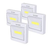 TBTeek Closet Light, Super Bright, Battery Operated, Stick Anywhere, Cob Led Light Switch Nightlight, Tap Lights for Closet, Shed, Attic, Emergency (4 Pack)