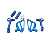 TBUOIUE Gear Shift Assembly Motorcycle Rear Footpeg Foot Peg Pedal Brake Gear Shift Shifter Lever Wings for 1198 1098/S 848/848 EV0(Blue)