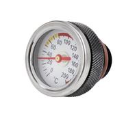 TBUOIUE Oil Dipstick Motorcycle Accessories Fuel Tank Caps With Oil Temperature Gauge 0-200℃ Pointers Dial Meter M20 X 1.5