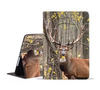 TBXOSTN for iPad 9.7 2018/2017 Case, iPad Air 2, iPad Air, Pro 9.7 Case, Premium PU Leather Stand Cover with Smart Auto Wake/Sleep for iPad 6th/5th Gen, Jungle Camo Deer