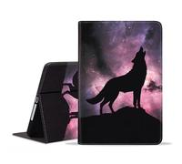 TBXOSTN for iPad Pro 11 Inch Case M5/M4 2025/2024 (6th/5th Generation), Premium PU Leather Stand Cover with Smart Auto Wake/Sleep, Wolf Howl