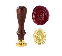 TBXqian Initial Letter Sealing Wax Stamp, Vintage Initials Wax Sealing Stamp Kit with Removable Brass Head and Wood Handle for Wedding Party Invitations/Envelopes/Christmas Thanksgiving Card-LetterL