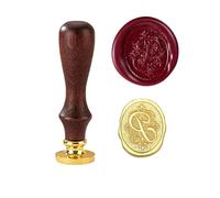 TBXqian Initial Letter Sealing Wax Stamp, Vintage Initials Wax Sealing Stamp Kit with Removable Brass Head and Wood Handle for Wedding Party Invitations/Envelopes/Christmas Thanksgiving Card-LetterP