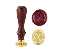 TBXqian Initial Letter Sealing Wax Stamp, Vintage Initials Wax Sealing Stamp Kit with Removable Brass Head and Wood Handle for Wedding Party Invitations/Envelopes/Christmas Thanksgiving Card-LetterD