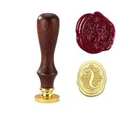 TBXqian Initial Letter Sealing Wax Stamp, Vintage Initials Wax Sealing Stamp Kit with Removable Brass Head and Wood Handle for Wedding Party Invitations/Envelopes/Christmas Thanksgiving Card-Letters