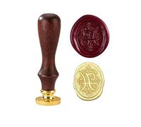 TBXqian Initial Letter Sealing Wax Stamp, Vintage Initials Wax Sealing Stamp Kit with Removable Brass Head and Wood Handle for Wedding Party Invitations/Envelopes/Christmas Thanksgiving Card-LetterH