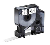 TBXwsofl 0.47 Inch 12mm X 7m Black On White Label Tape 4x Compatible With Printer Supplies For Part Number 45013 45010 45015 45016 LabelManager LabelPoint(Black on Clear)