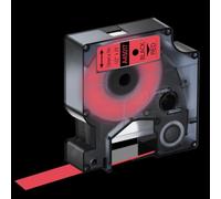 TBXwsofl 0.47 Inch 12mm X 7m Black On White Label Tape 4x Compatible With Printer Supplies For Part Number 45013 45010 45015 45016 LabelManager LabelPoint(Black on Red)