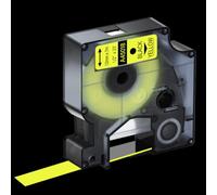 TBXwsofl 0.47 Inch 12mm X 7m Black On White Label Tape 4x Compatible With Printer Supplies For Part Number 45013 45010 45015 45016 LabelManager LabelPoint(Black on Yellow)