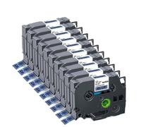 TBXwsofl 10pcs 12mm 231 221 211 131 631 335 Label Tape Printer Supplies(10PK Black on Blue)