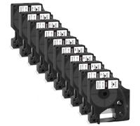 TBXwsofl 10PCS 19mm Black On White Label Tape Compatible With Printer Supplies For Part Number 18445 Works With 4200 5000 5200 6000 Machine