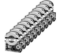 TBXwsofl 10PCS Black On White 9mm Tape Compatible With Printer Supplies LabelWorks LW-300 LW-400 SS9KW LK-3WBN